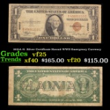 1935A $1  Silver Certificate Hawaii WWII Emergency Currency Grades vf+