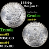 1884-p Morgan Dollar $1 Grades Choice+ Unc