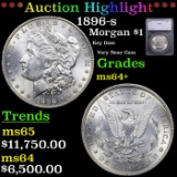 ***Auction Highlight*** 1896-s Morgan Dollar $1 Graded ms64+ By SEGS (fc)