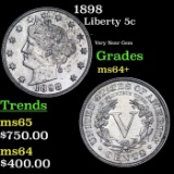 1898 Liberty Nickel 5c Grades Choice+ Unc