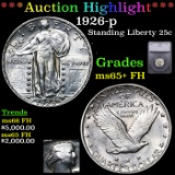 ***Auction Highlight*** 1926-p Standing Liberty Quarter 25c Graded ms65+ FH By SEGS (fc)