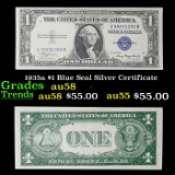 1935a $1 Blue Seal Silver Certificate Grades Choice AU/BU Slider