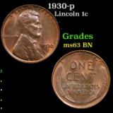 1930-p Lincoln Cent 1c Grades Select Unc BN