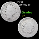 1896 Liberty Nickel 5c Grades g, good