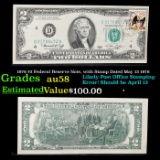 1976 $2 Federal Reserve Note, with Stamp Dated May 13 1976 Grades Choice AU/BU Slider