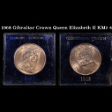 1968 Gibraltar Crown Queen Elizabeth II KM# 4
