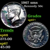 1967 sms Kennedy Half Dollar 50c Grades sp67+