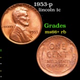 1953-p Lincoln Cent 1c Grades GEM++ RB