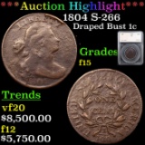 ***Auction Highlight*** 1804 Draped Bust Large Cent S-266 1c Graded f15 By SEGS (fc)