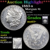 ***Auction Highlight*** 1883-s Morgan Dollar $1 Graded ms63+ By SEGS (fc)