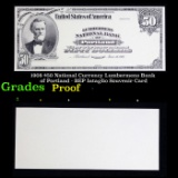 Proof 1908 $50 National Currency Lumbermens Bank of Portland - BEP Intaglio Souvenir Card Grades Pro