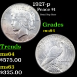 1927-p Peace Dollar $1 Grades Choice Unc