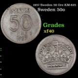 1957 Sweden 50 Ore KM-825 Grades xf