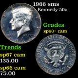 1966 sms Kennedy Half Dollar 50c Grades sp66+ cam