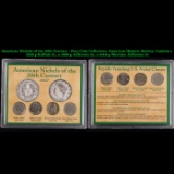 American Nickels of the 20th Century - Four Coin Collection, American Historic Society. Contain a 19