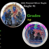 2001 Painted Silver Eagle Silver Eagle Dollar $1 Grades