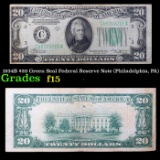 1934B $20 Green Seal Federal Reserve Note (Philadelphia, PA) Grades f+