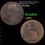 1889 Great Britain 1P Penny KM-755 Queen Victoria Grades vg+