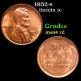 1952-s Lincoln Cent 1c Grades Choice Unc RD