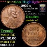 ***Auction Highlight*** 1909-s Lincoln Cent 1c Graded Choice+ Unc RD By USCG (fc)