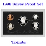 1996 United States Mint Silver Proof Set. 5 Coins Inside.