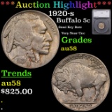 ***Auction Highlight*** 1920-s Buffalo Nickel 5c Graded au58 By SEGS (fc)