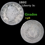 1892 Liberty Nickel 5c Grades vg, very good