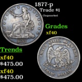 1877-p Trade Dollar $1 Grades xf