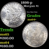 1898-p Morgan Dollar $1 Grades Choice+ Unc