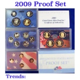 2009 Mint Proof Set In Original Case! 18 Coins Inside!