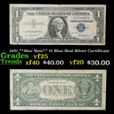 1957 **Star Note** $1 Blue Seal Silver Certificate Grades vf+