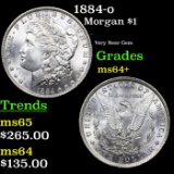 1884-o Morgan Dollar $1 Grades Choice+ Unc
