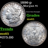 1896-p Morgan Dollar $1 Grades GEM Unc