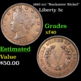 1883 n/c Liberty Nickel 5c Grades xf