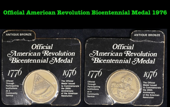 Official American Revolution Bicentennial Medal 1976