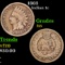 1863 Indian Cent 1c Grades f+