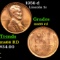 1956-d Lincoln Cent 1c Grades GEM+ Unc RD