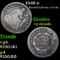 1849-o Seated Liberty Half Dime 1/2 10c Grades vg details