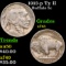 1913-p Ty II Buffalo Nickel 5c Grades xf+