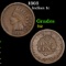 1863 Indian Cent 1c Grades f, fine