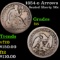 1854-o Arrows Seated Half Dollar 50c Grades f+