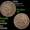 1859 Indian Cent 1c Grades f+