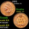 1895 Indian Cent 1c Grades Gem+ Unc RB