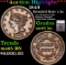 ***Auction Highlight*** 1849 Braided Hair Half Cent 1/2c Graded ms65 bn BY SEGS (fc)