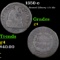 1850-o Seated Liberty Half Dime 1/2 10c Grades g, good