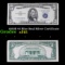 1953B $5 Blue Seal Silver Certificate Grades xf+