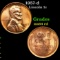 1957-d Lincoln Cent 1c Grades Choice Unc RD