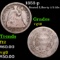 1853-p Seated Liberty Half Dime 1/2 10c Grades vg+