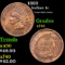 1883 Indian Cent 1c Grades xf+