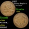 1857 Flying Eagle Cent 1c Grades vf+